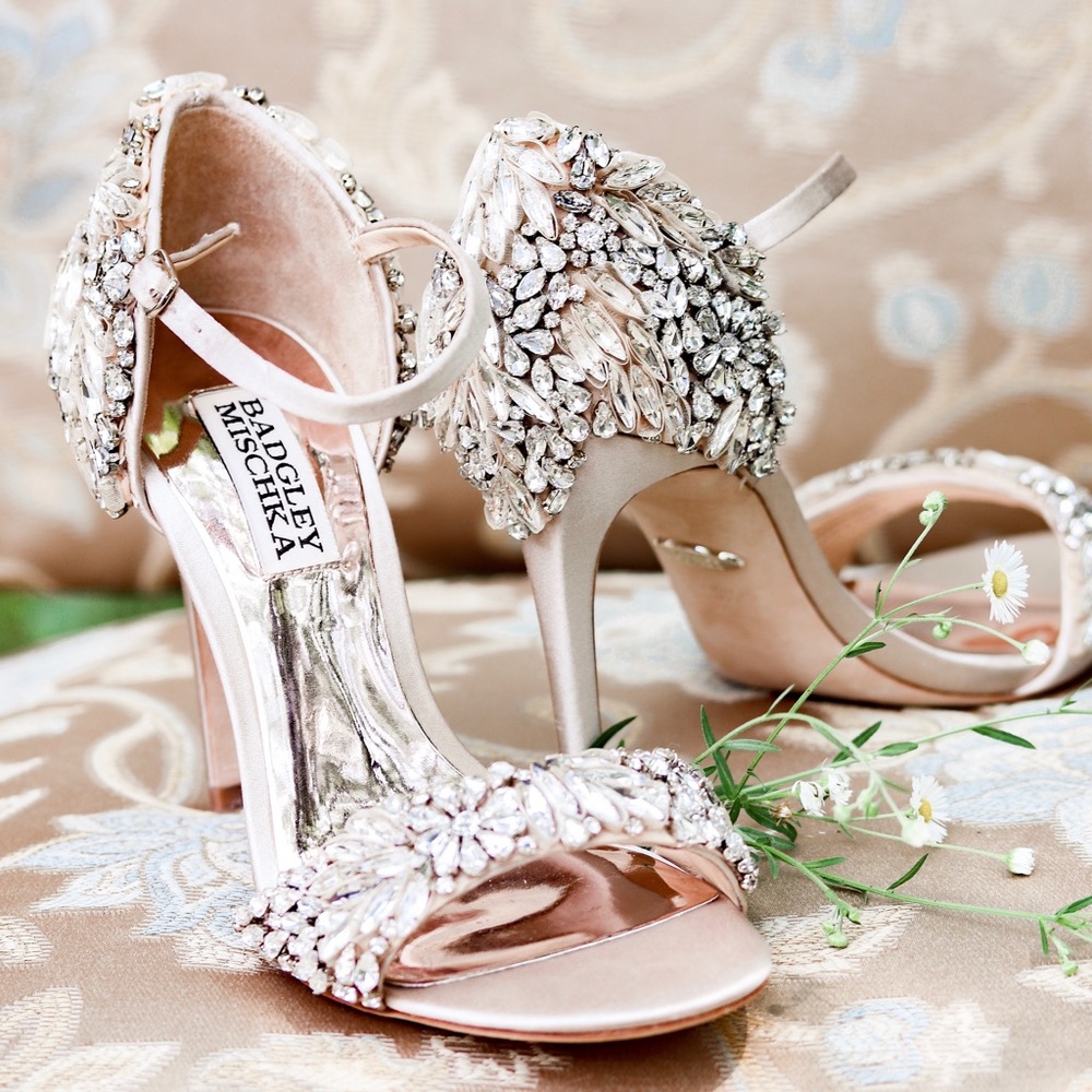 Badgley Mischka Jeweled Wedding Shoes